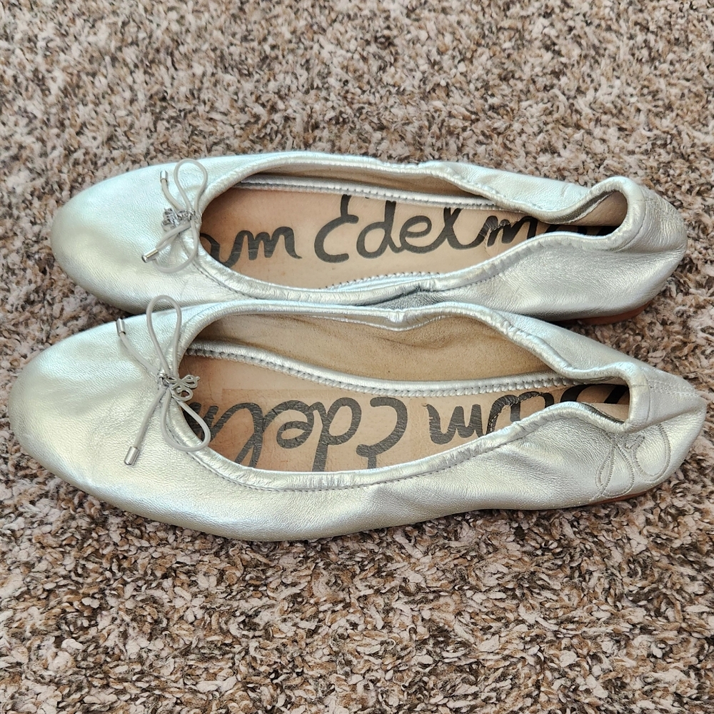 Sam Edelman Felicia Ballet Flats, Silver, Size 9.5 - Picture 3 of 9